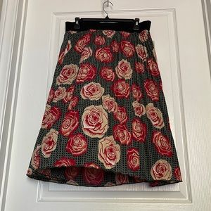 Lularoe Jill Skirt Size Large Roses NWT #9128